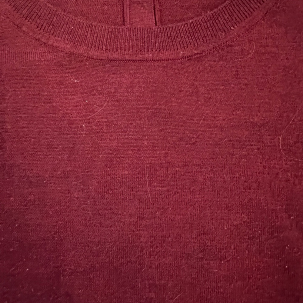 Ann Taylor Loft Maroon Button Back Sweaterxs - image 6